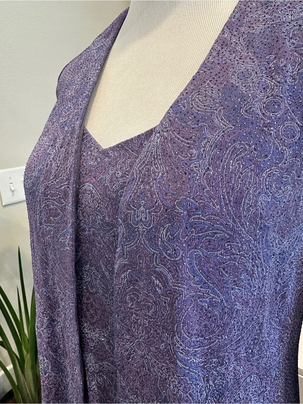 Alex Evenings Lavender Purple Maxi Skirt Set - Picture 3 of 8